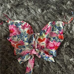 Forever 21 Floral Multicolor Crop Top